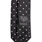 Black Polka Dots Silk Adjustable Necktie Tie