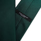Green Solid Cotton Adjustable Necktie Tie