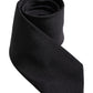 Black Solid Silk Adjustable Necktie Tie