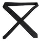Black Solid Silk Adjustable Necktie Tie