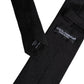 Black Solid Silk Adjustable Necktie Tie