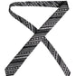 Black White Stripes Silk Adjustable Necktie Tie