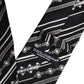 Black White Stripes Silk Adjustable Necktie Tie