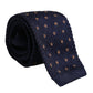 Blue Polka Dot Silk Adjustable Necktie Tie