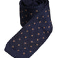 Blue Polka Dot Silk Adjustable Necktie Tie