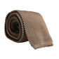 Brown Silk Adjustable Necktie Tie