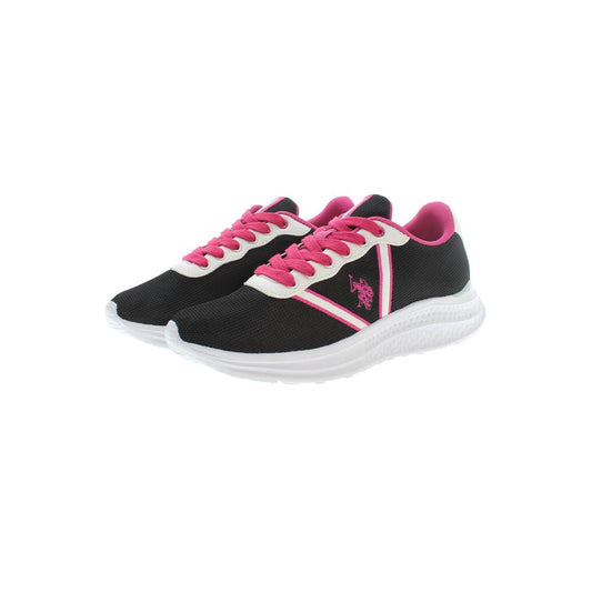 Black Polyester Women Sneaker