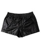 Black Polyester Beachwear Shorts Swimwear