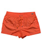 Orange Polyester Beachwear Shorts 2Pc Swimwear