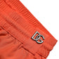 Orange Polyester Beachwear Shorts 2Pc Swimwear