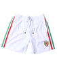 White Stripes Beachwear Shorts 2Pc Swimwear