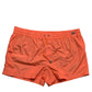 Orange Polyester Beachwear Shorts 2Pc Swimwear