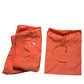 Orange Polyester Beachwear Shorts 2Pc Swimwear