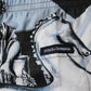 Blue Statue Print Cotton Mens Shorts