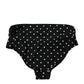 Black Polka Dot Swimsuit Bikini Bottom Swimwear