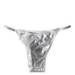Silver Polyester Beachwear Bikini Bottom Swimwear