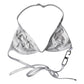 Silver Logo Halter Beachwear Bikini Top Swimwear