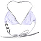 Silver Logo Halter Beachwear Bikini Top Swimwear