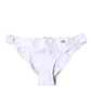 White Nylon Beachwear Bikini Bottom Swimwear