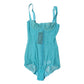 Blue Tulle Balconette Bra Bodysuit Underwear