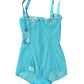 Blue Tulle Balconette Bra Bodysuit Underwear