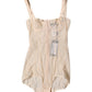 Beige Tulle Balconette Bra Bodysuit Underwear