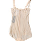 Beige Tulle Balconette Bra Bodysuit Underwear