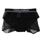 Black Tulle Nylon Mid Waist Panty Underwear