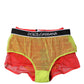 Red Yellow Tulle Mid Waist Panty Underwear