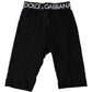 Black Logo Monogram Cropped Tights Underwear