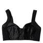 Black Nylon Balconcino Brassiere Underwear