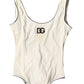 White Black Logo One Piece Beachwear Swimwear