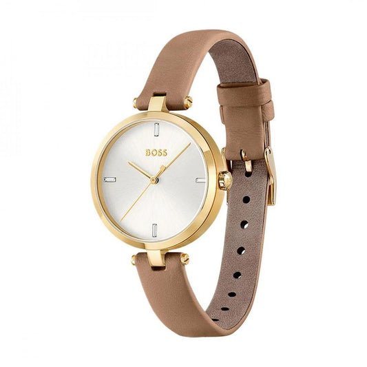 Beige Leather Watch