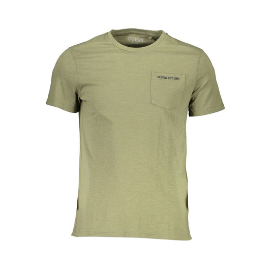 Green Cotton Men T-Shirt