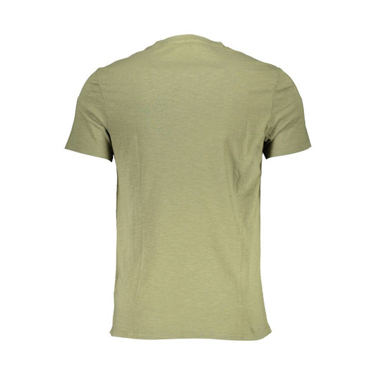 Green Cotton Men T-Shirt