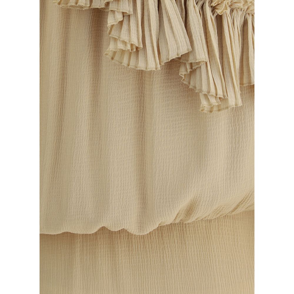 One-shoulder silk Dress