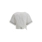 Buckle-knotted waist Blouse