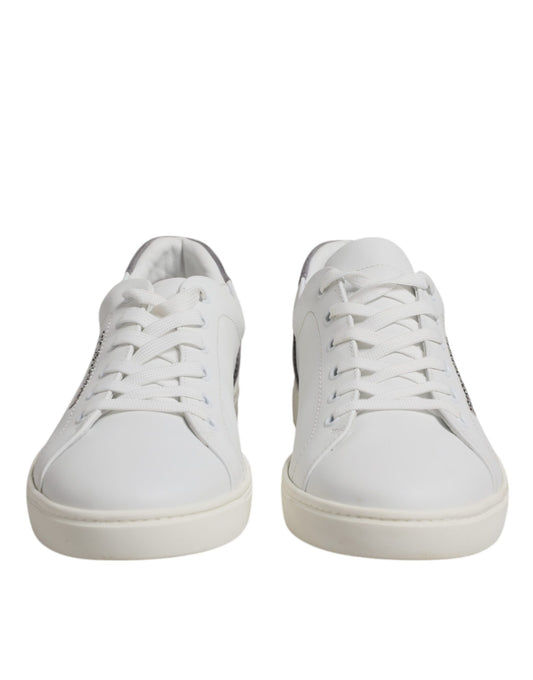 White Suede Leather Low Top Sneakers Shoes
