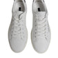White Suede Leather Low Top Sneakers Shoes