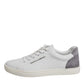 White Suede Leather Low Top Sneakers Shoes