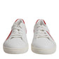 White Suede Leather Low Top Sneakers Shoes