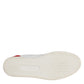White Suede Leather Low Top Sneakers Shoes