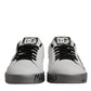 White Silver Crystal Logo Portofino Sneakers Shoes