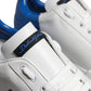 White Blue Leather Logo Low Top Sneakers Shoes