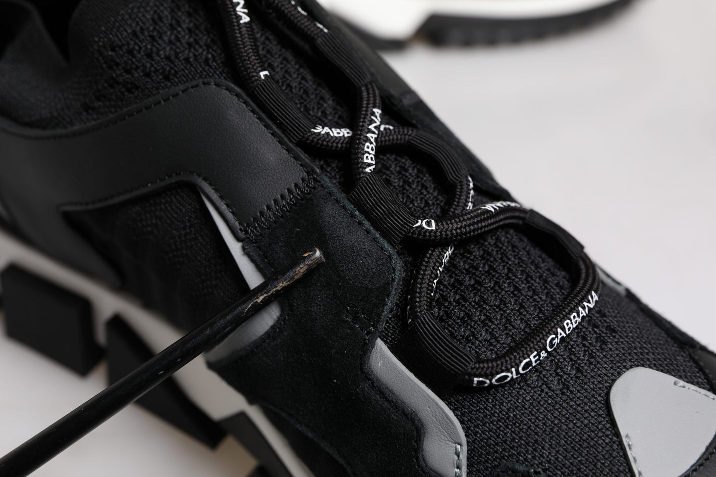 Black Mesh Sorrento Trekking Sneakers Shoes