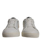 White Suede Leather Low Top Sneakers Shoes