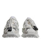 White Nylon Low Top Space Men Sneakers Shoes