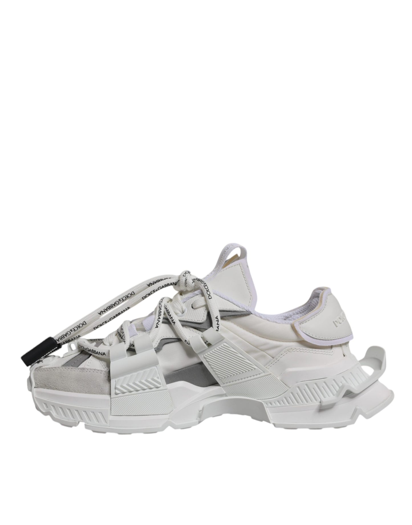 White Nylon Low Top Space Men Sneakers Shoes
