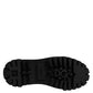 Black White Padded Mid Calf Lace Up Boots Shoes