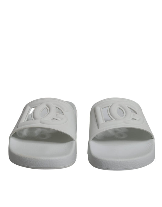 White Rubber Slides Sandals Beachwear Shoes